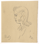 39712 Portret van een jonge vrouw, genaamd Bets, een van de medewerkers van een uitdeelpost in Utrecht. Borstbeeld ...